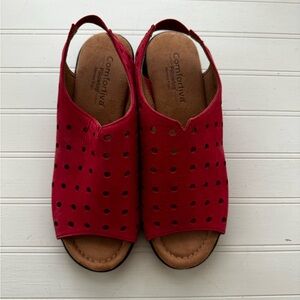 Comfortiva, 8M, NWOT Red/Orange Sandals